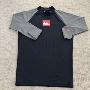 Quiksilver Black and Gray Long Sleeve Tee